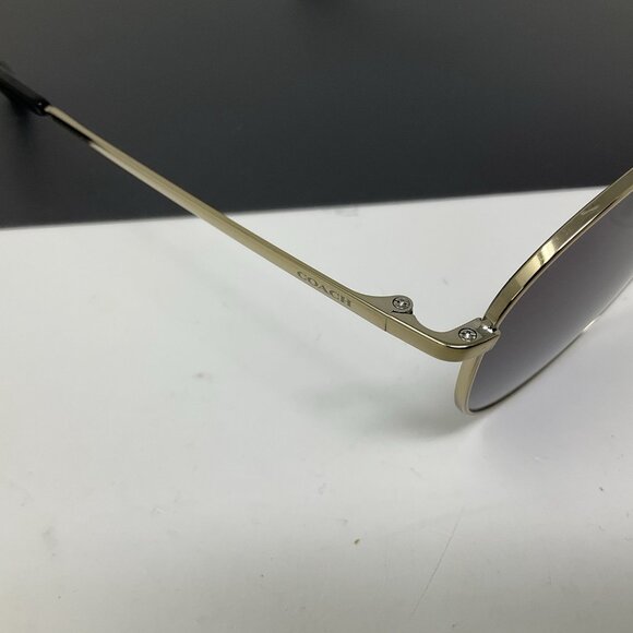 COACH HC7125 Round Metal Sunglasses, Gold, 56 [] 17-140 Scratched Lenses main image 7